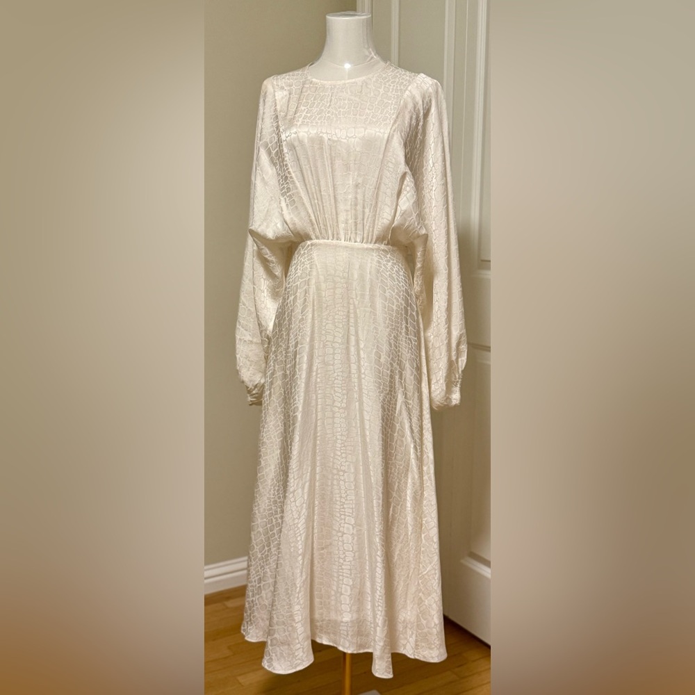 Anine Bing Cream Textured Dress